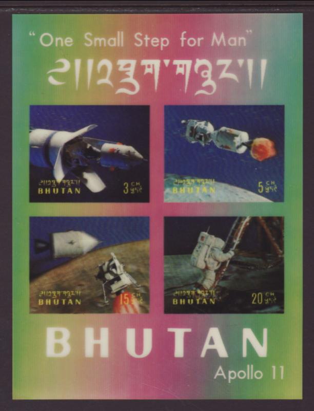 Bhutan 108m Moon Landing Souvenir Sheet MNH VF