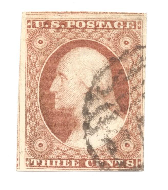 Scott #11 3cent Dull Red Washington 1851-1857