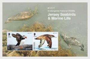 Jersey UK Great Britain 2021 Europa CEPT Endangered species block MNH
