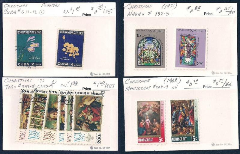 WORLDWIDE Topical Christmas (70) Different Sets Mint & Used