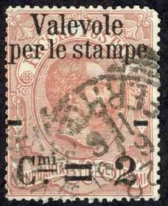 Italy Sc# 60 Used 1890 2c on 50c King Humbert I