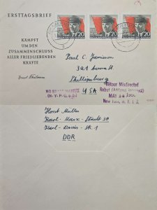 CMI) 1956. GERMAN DEMOCRATIC. CHARACTER. FDC.  XF