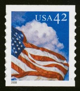 #4232-4235 42c American Flags, Singles, Mint **ANY 4=FREE SHIPPING**