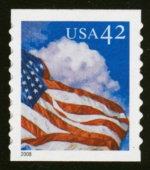 #4232-4235 42c American Flags, Singles, Mint **ANY 4=FREE SHIPPING**