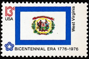 # 1667 MINT NEVER HINGED ( MNH ) STATE FLAG WEST VIRGINIA