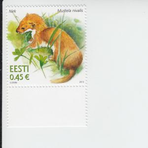 2013 Estonia  Fauna Weasel (Scott 733) MNH