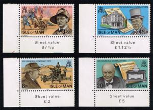 Isle of Man #48-51 Churchill Centenary Set of 4; MNH (1.40)