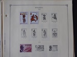 Rwanda 1962-1980  Mint/Used Stamp Collection on Scott Int Alb Pgs