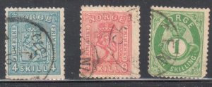 Norway #14-15-16 USED