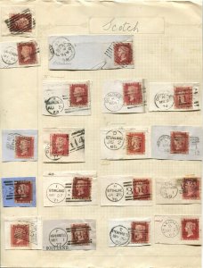 Great Britain Stamps - SCOTTISH Cancellations, Lot of 159
