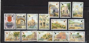GIBRALTAR 1993-1994 YEARS/ARCHITECTURE SET OF 14 STAMPS & 2 BOOKLETS MNH