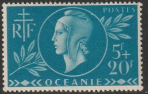 French Polynesia 1944 Sc B13 MH*