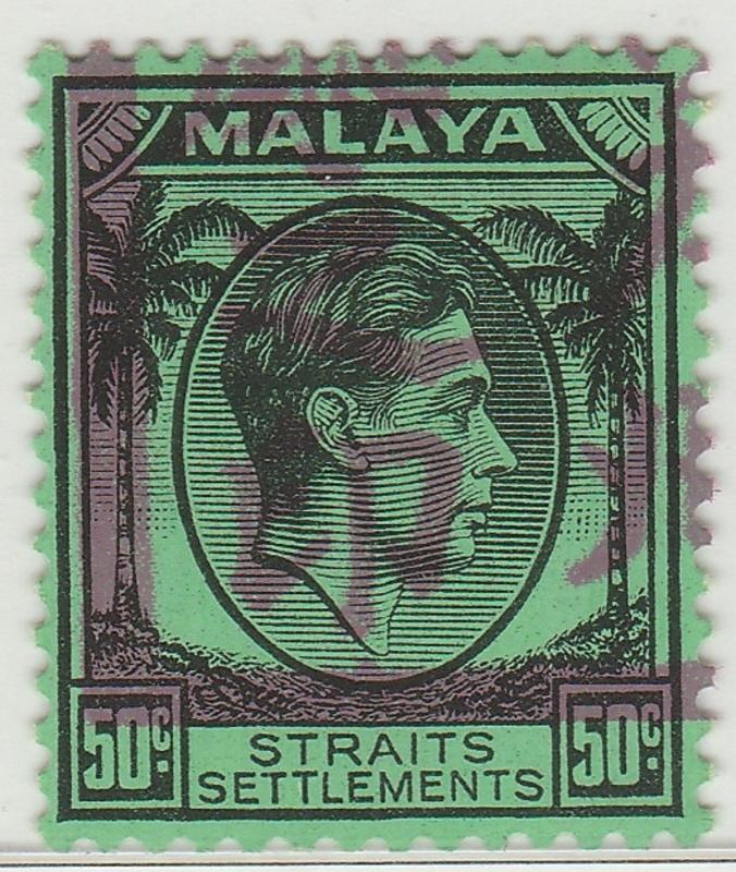 MALACCA Japanese Occupation opt Straits Settlements KGVI 50c SG#J54 MLH M1501