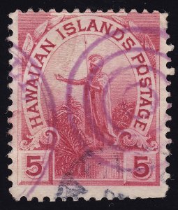 Hawaii Scott 76 5c  Rose Lake Used   Lot H2006 