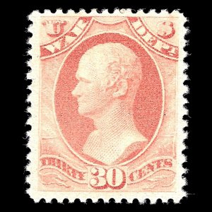 WCstamps: U.S. Scott #O120 / 30c War Official, Fine, Mint OGh / CV $225