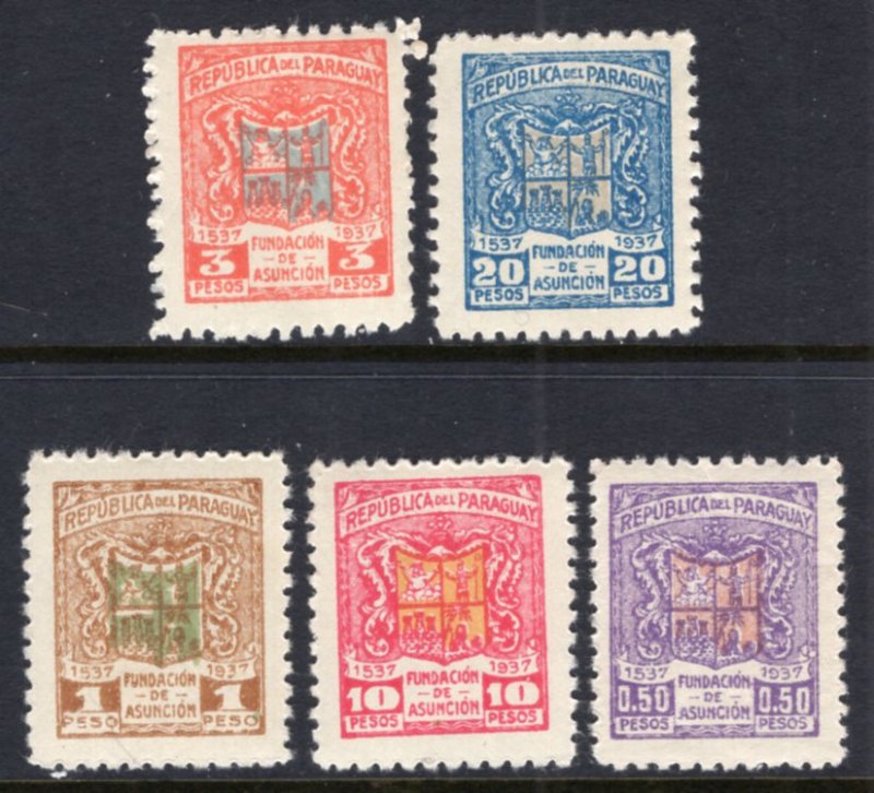 Paraguay 341-345 MNH VF