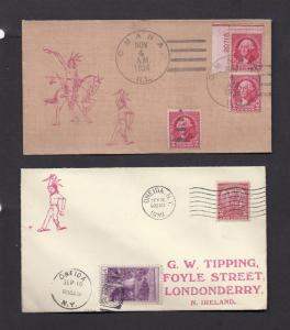 US Set of 4 Covers w/Native American Theme.