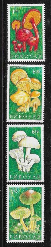 Faroe islands 1997 Mushrooms Sc 315-318 MNH A1823