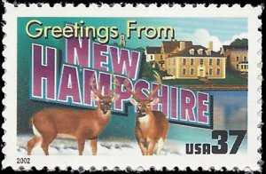 #3724 37c Greetings From New Hampshire 2002 Mint NH