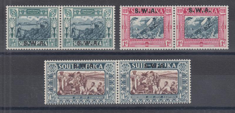 South Africa Sc B9-B11 MLH. 1939 Voortrekkers Centennial, cplt set, F-VF.