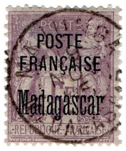 (I.B) Madagascar Postal : Overprint 5Fr