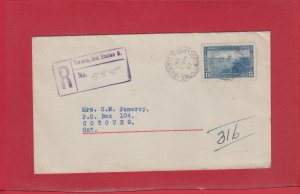 13c Halifax Harbour Registered cover 1939 son, Canada