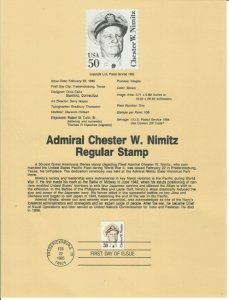 US SP528 Chester Nimitz Souvenir Page #1869