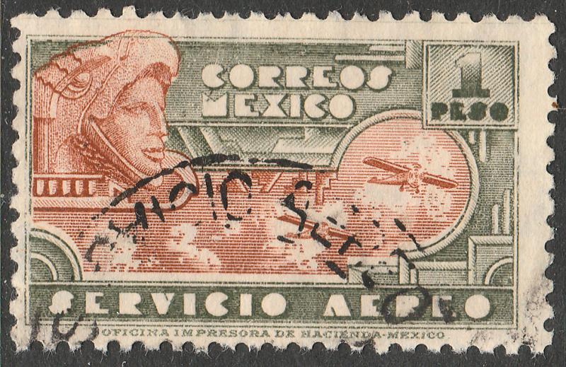 MEXICO C176 $1P 1934 Definitive Wmk Gobierno...279 Used (942)