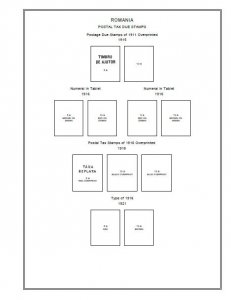 PRINTED ROMANIA [CLASS.] 1858-1942 STAMP ALBUM PAGES (76 pages)