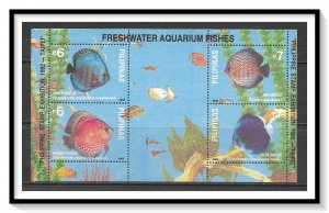 Philippines #2184 (v) Aquarium Fish Souvenir Sheet Oveprinted MNH