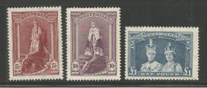 AUSTRALIA, 177-179, HINGED, KING GEORGE AND QUEEN ELIZABETH