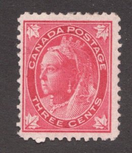 1897 Canada Sc# 69 - Three Cent, Maple Leaf, Queen Victoria - MNH