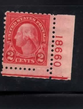 583 mint plate number single #18660 never hinged