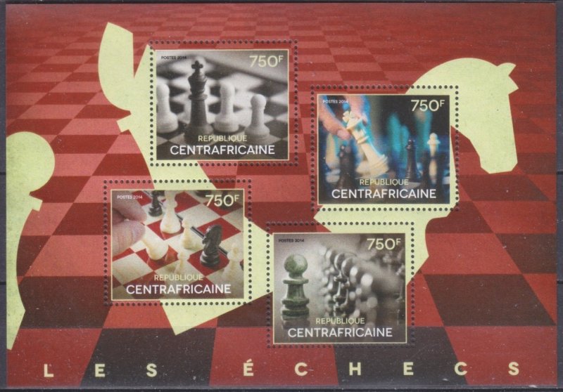 2014 Central African Republic 5035-38KL Chess 14,00 €