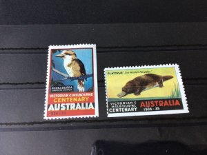 Australia Victoria & Melbourne Centenary vintage souvenir  stamps Ref 55527