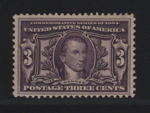 325 VF original gum mint never hinged with nice color cv $ 170 ! see pic !