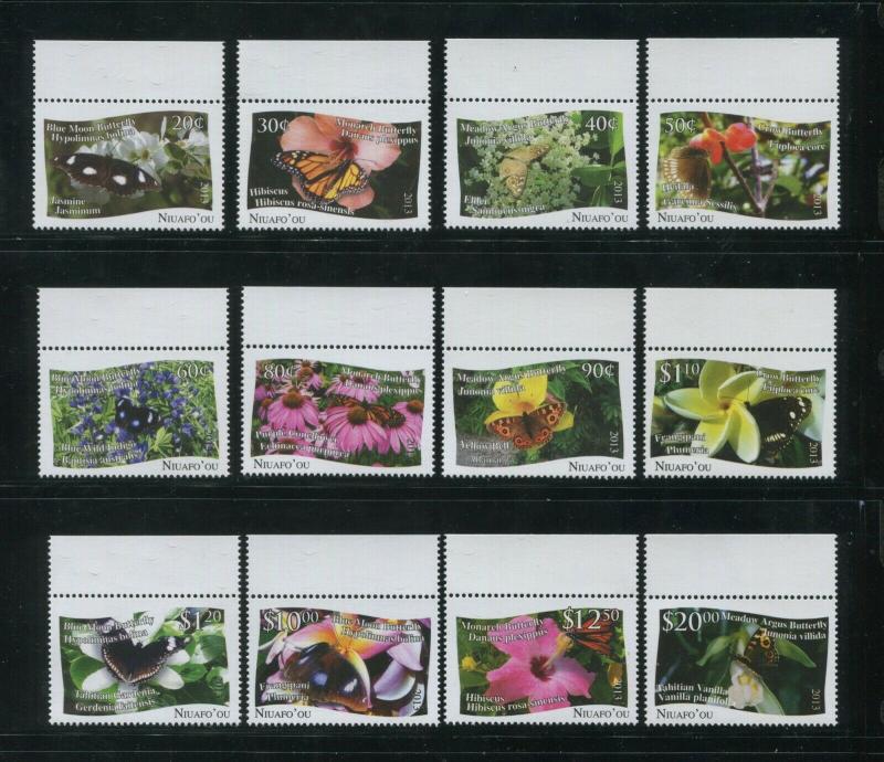 2013 Tonga Niuafo'ou Butterflies Postage Stamps #301-312 Mint Never Hinged Set 