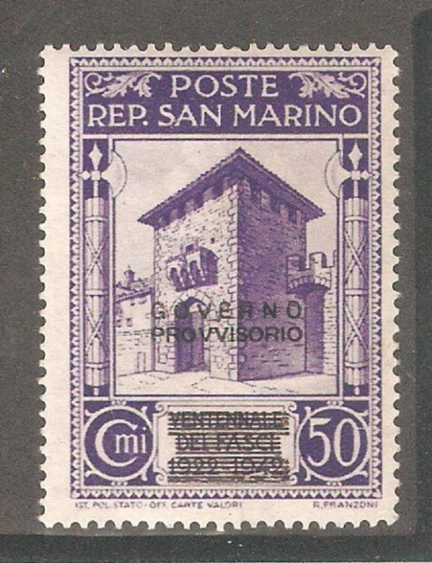 San Marino 1943,Overprinted 50c,Sc 233,Mint Hinged*