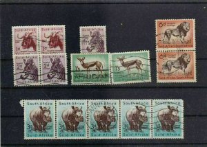 SOUTH  AFRICA USED  STAMPS ON STOCK CARD REF 1648