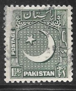 Pakistan 28: 1.5a  Star and Crescent, used, VF