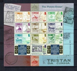 Tristan da Cunha: 2015 EurophilexStamp Exhibition, London, Minisheet, MNH