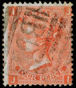 SG94, 4d vermilion plate 12, FINE used. Cat £29. B01 ALEXANDRIA. JI