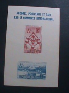 HAITI-1958 -SC#C114a BRUSSELS FAIR -REGULAR ISSUE IMPERF: MNH S/S SHEET-VF