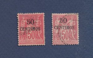 FRENCH MOROCCO - Scott 6 & 6a  - VF used