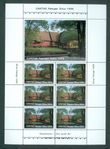 Denmark. 1986. Christmas Sheet, MNH Local: Aarhus. Caritas.The Old Town