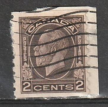 #206 Canada Used George V coil on paper