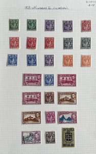 ST. LUCIA GVI SG128-141, 1938-48 defins set + perfs & 6d shade, M MINT. Cat £158