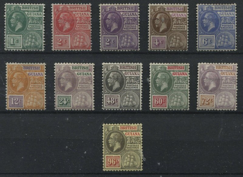 British Guiana KGV 1913 set mint o.g. hinged