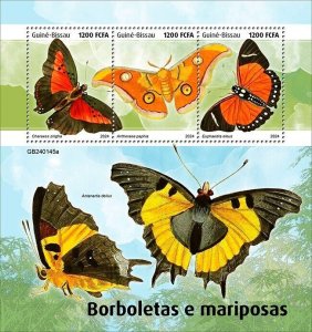 2025 03 - GUINEA BISSAU - BUTTERFLIES       3V  complet set    MNH ** T