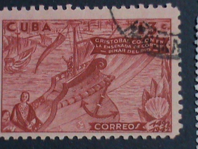 ​CUBA-SIX PICTORIAL CUBA LARGE USED-VERY OLD STAMP-VERY FINE PLEASE WATCH